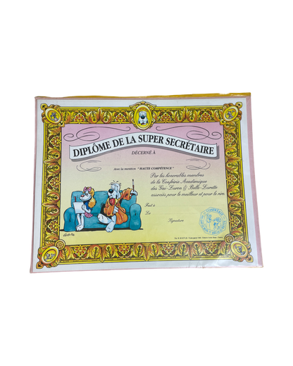 Diplôme de la super secrétaire