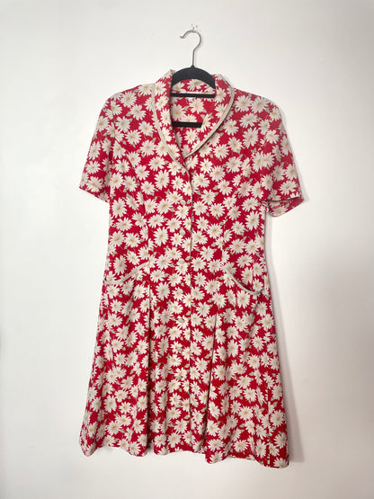 Robe 80s à fleurs