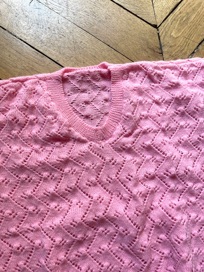 Top en maille rose