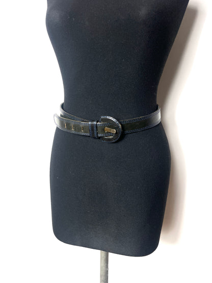 Ceinture en cuir marine