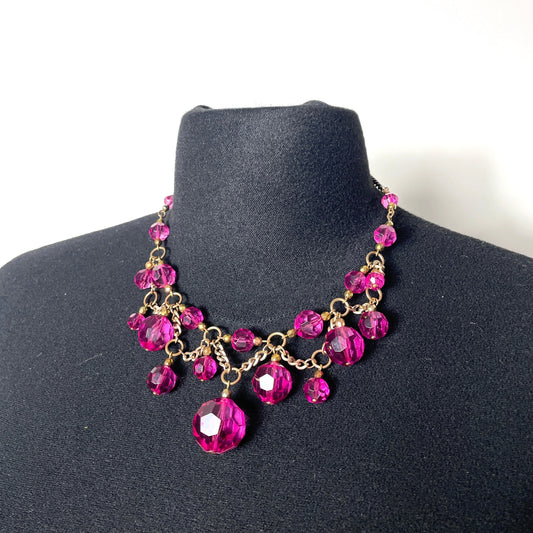 Collier vintage rose