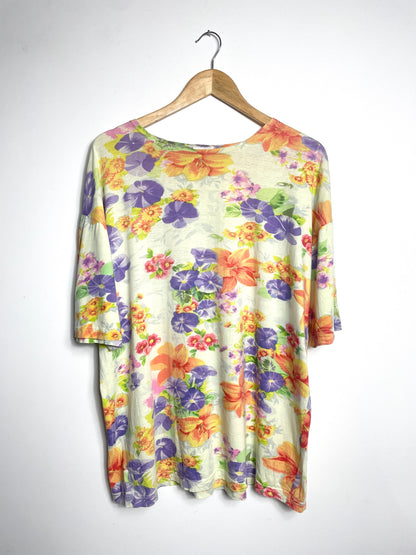 T-shirt vintage à fleurs 46/48