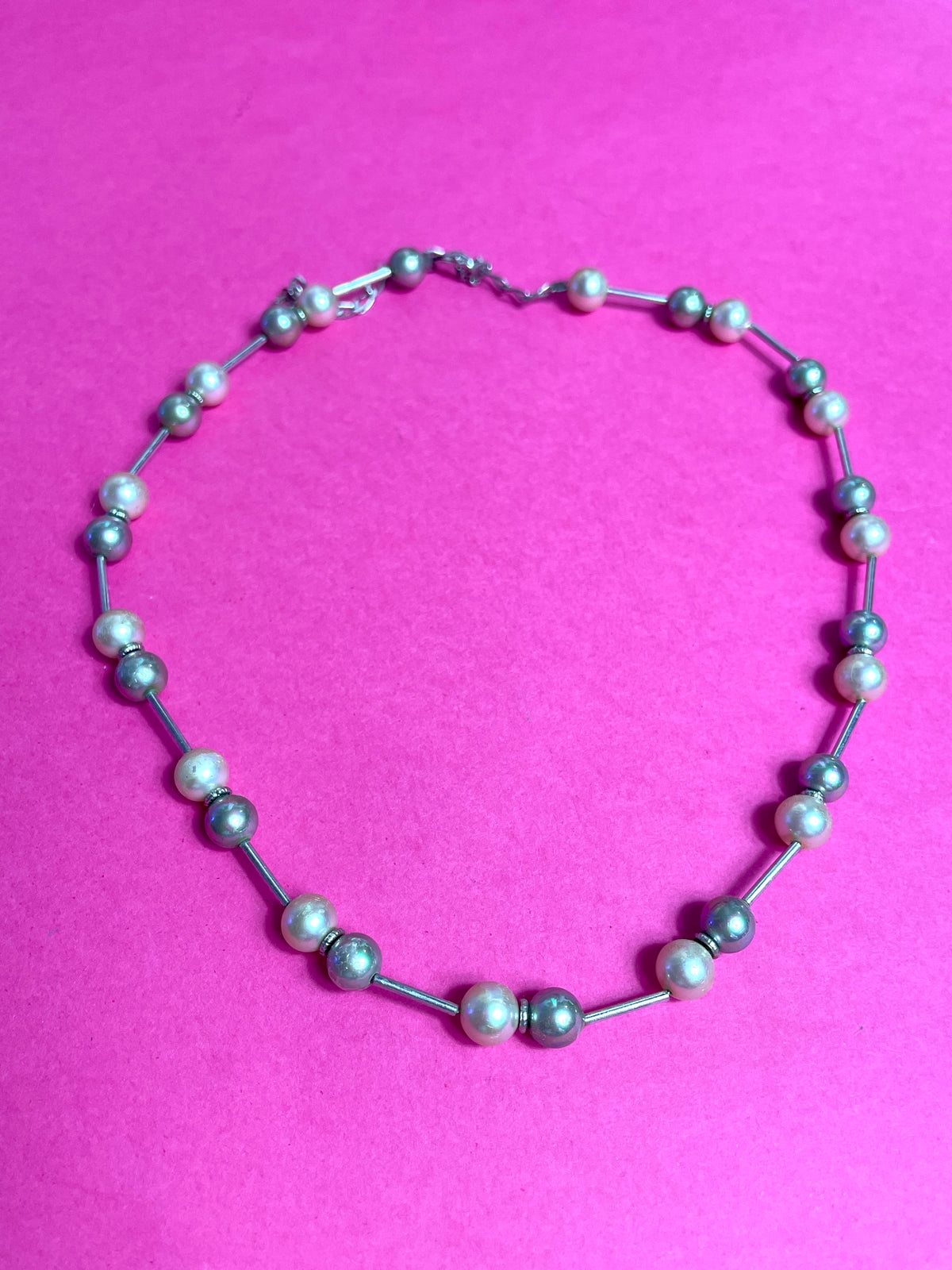Ras du cou perles argent 925