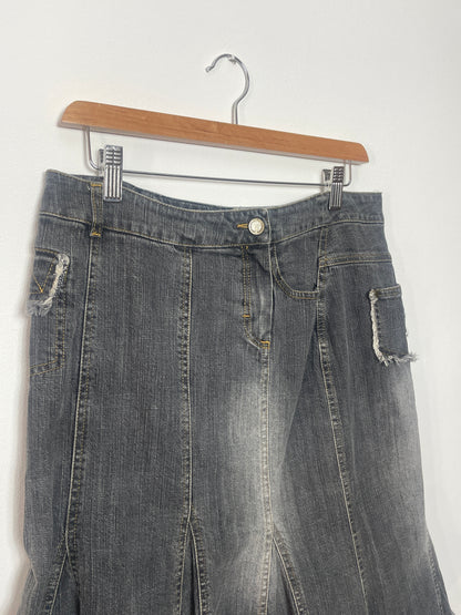 Jupe en jean délavé