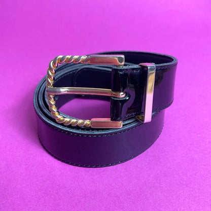 Ceinture en cuir verni