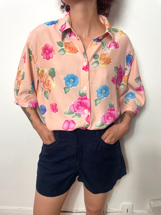 Chemise 90s à fleurs
