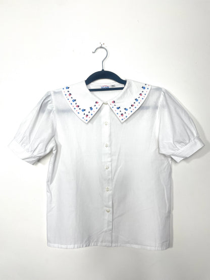 Blouse vintage brodée