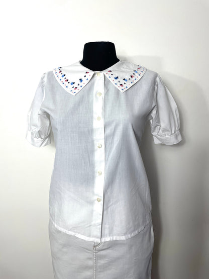 Blouse vintage brodée