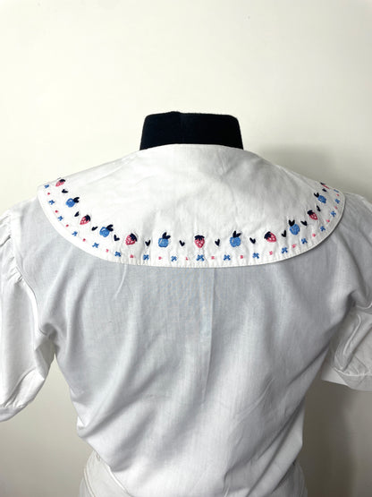 Blouse vintage brodée