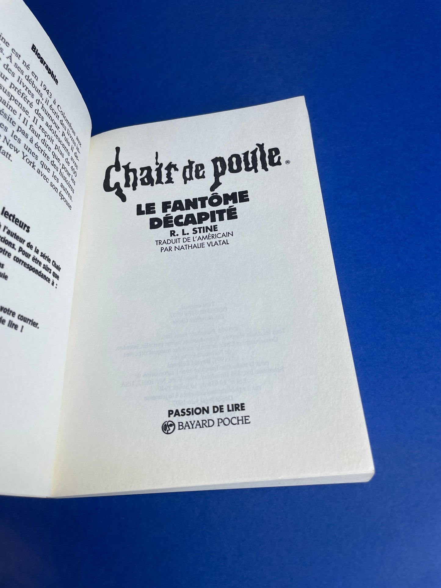 Chair de Poule 1997 Le fantôme décapité