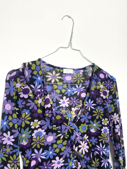 Top y2k à fleurs