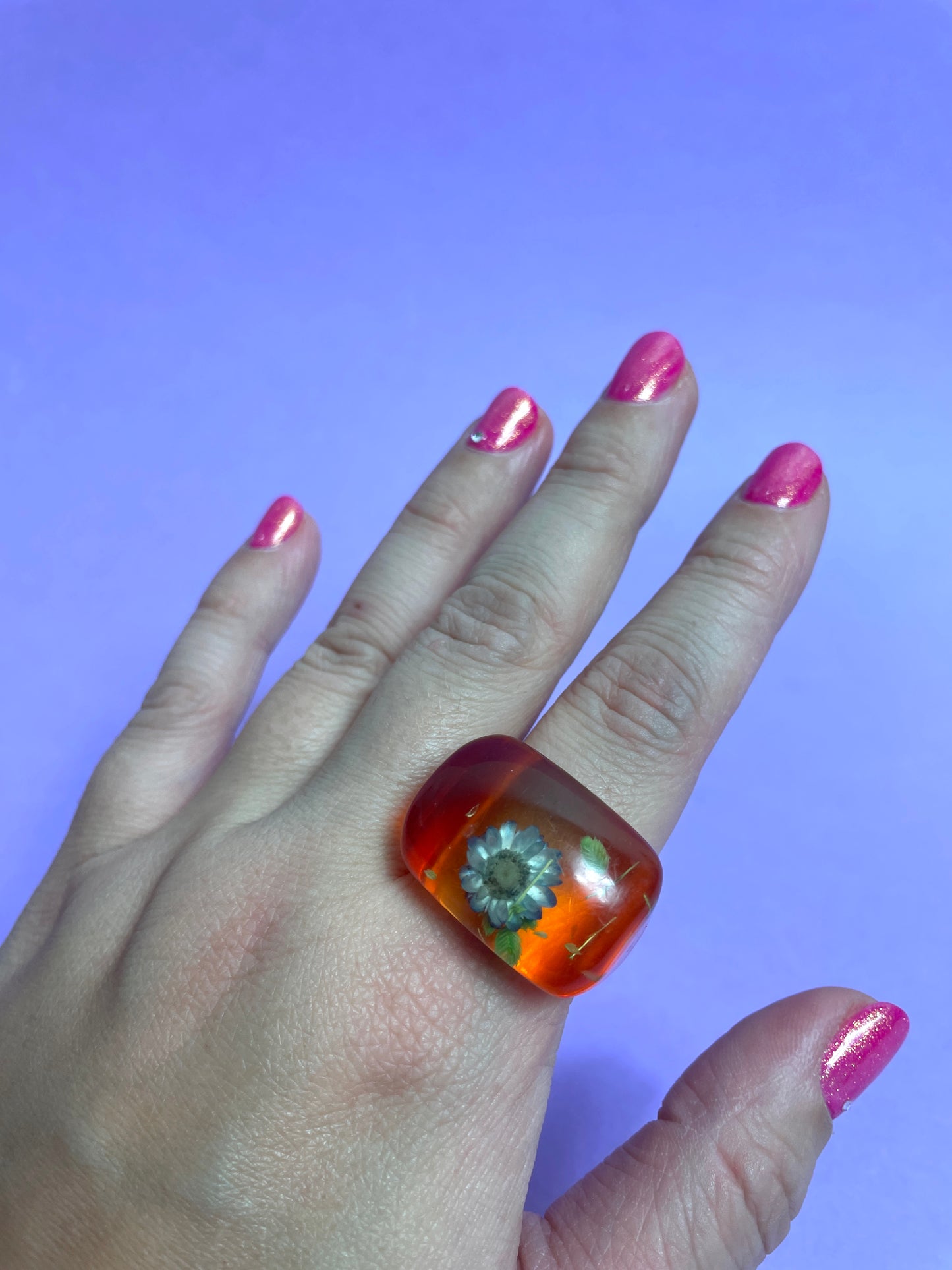 Bague 90's orange