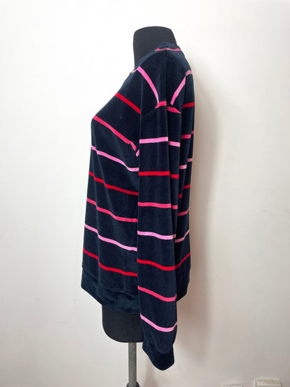 Sweat en velours rayé