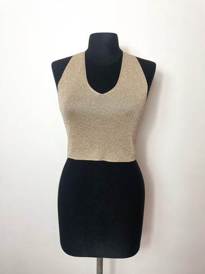Top vintage Stefanel en lamé
