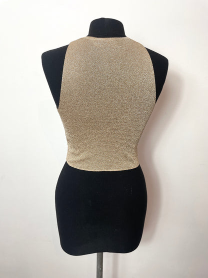 Top vintage Stefanel en lamé