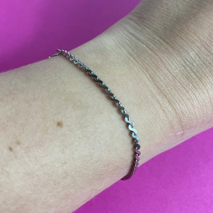 Bracelet fin argenté