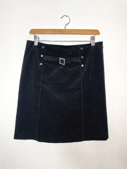Jupe en velours à pois