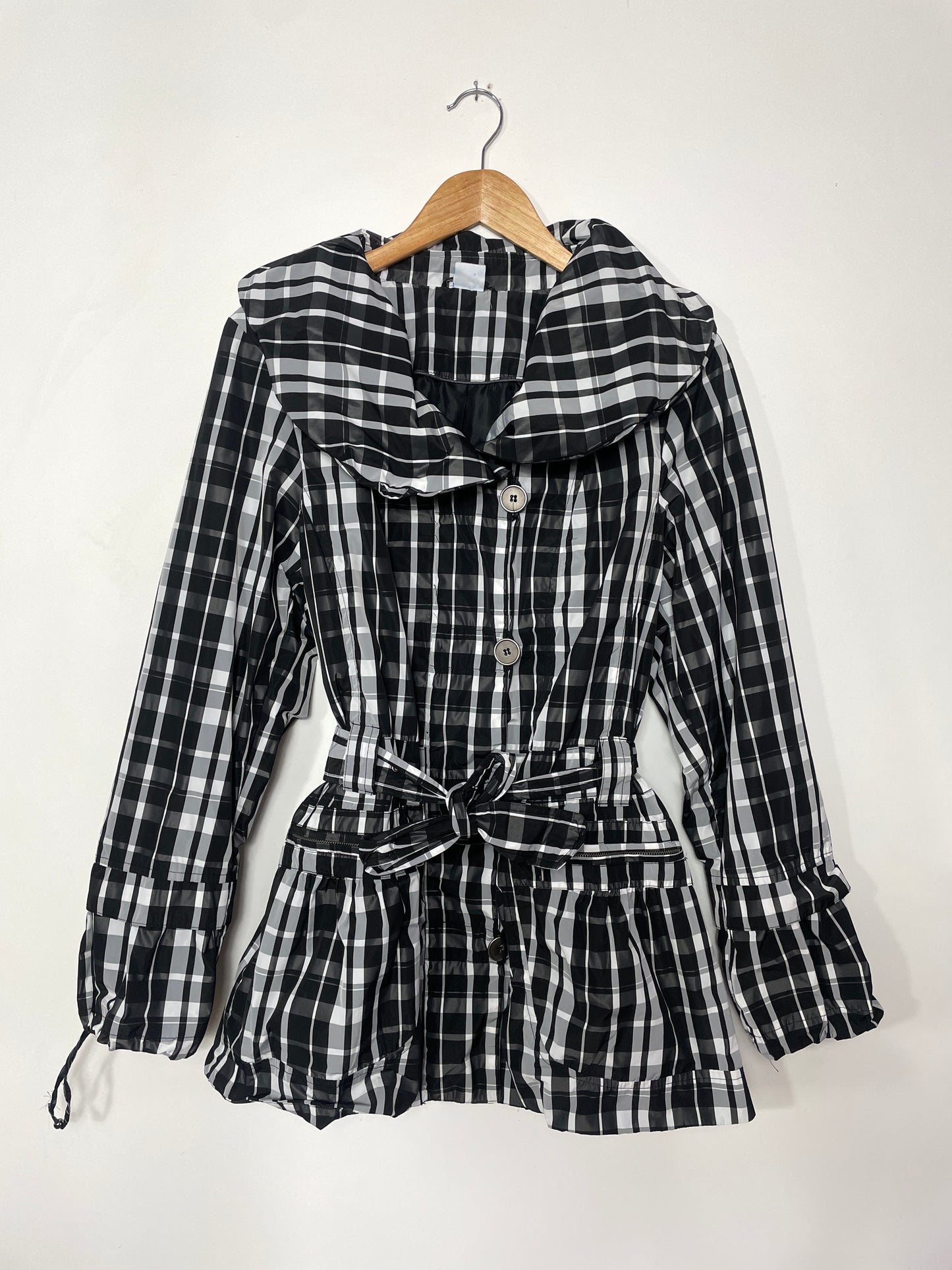 Veste à carreaux y2k ceinturée