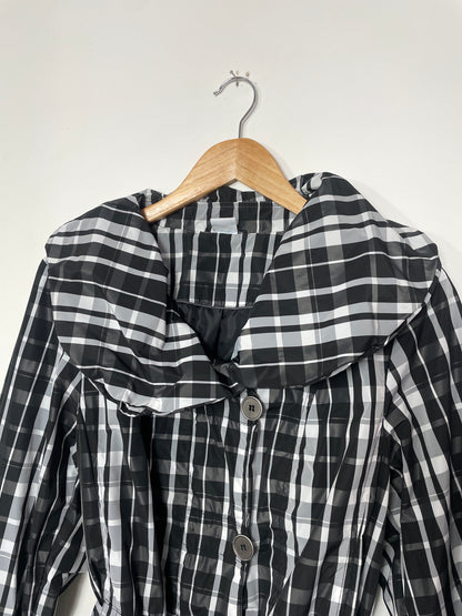 Veste à carreaux y2k ceinturée