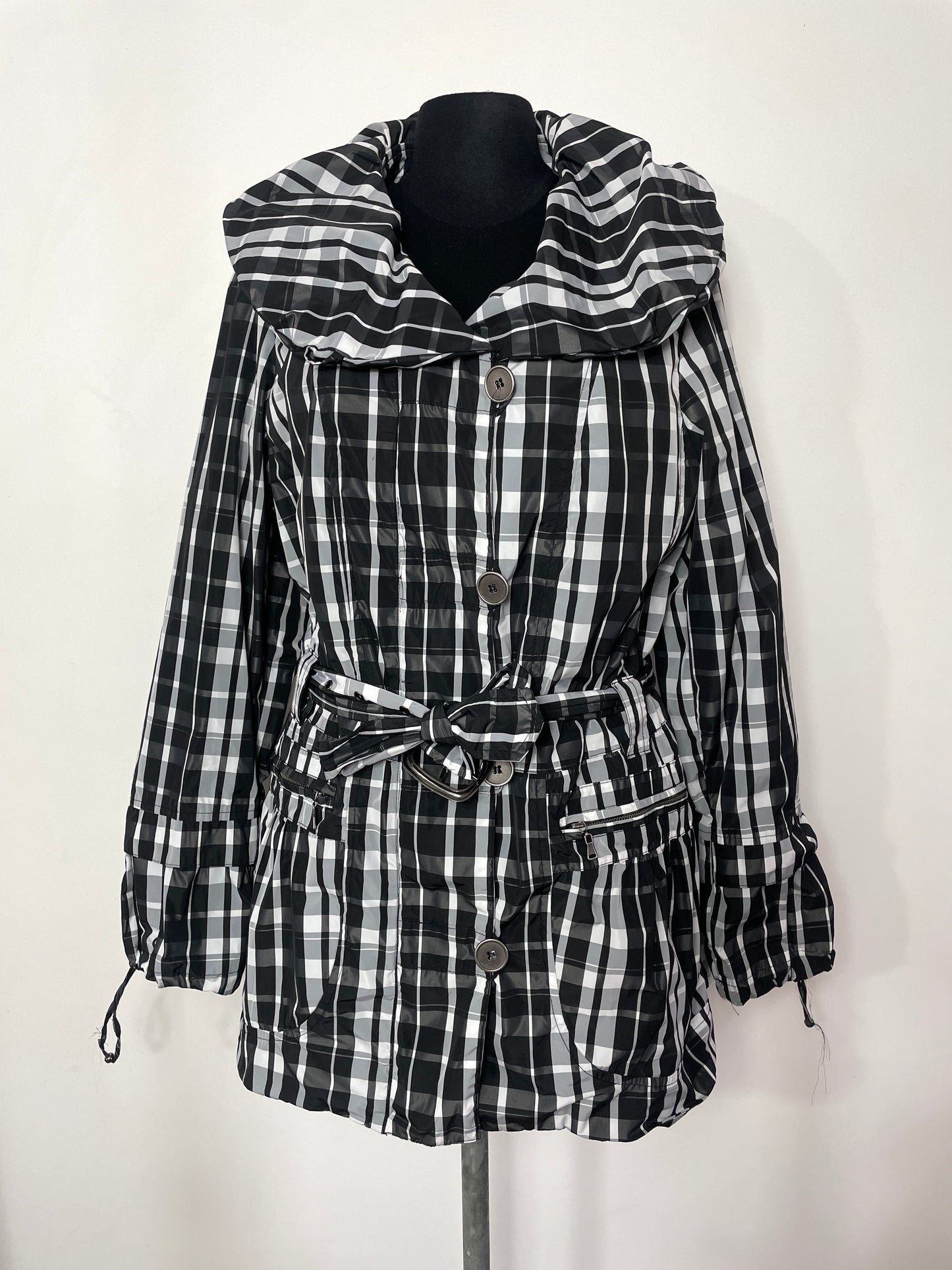 Veste à carreaux y2k ceinturée
