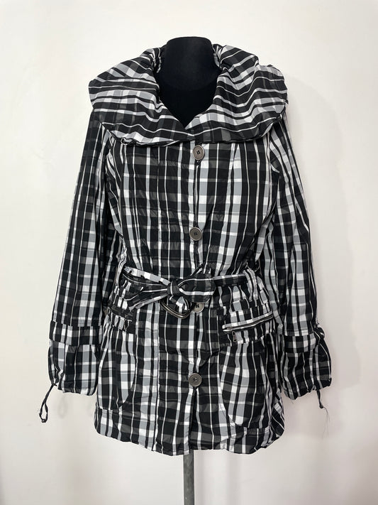 Veste à carreaux y2k ceinturée