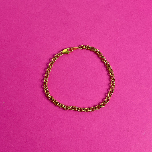 Bracelet doré petite maille