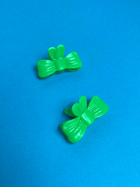 Barrettes 80's vertes