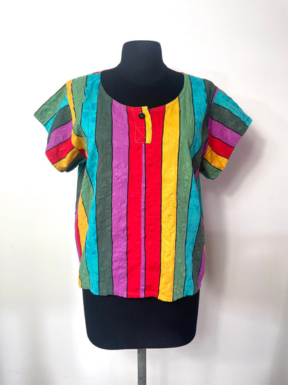 Blouse 90s rayée