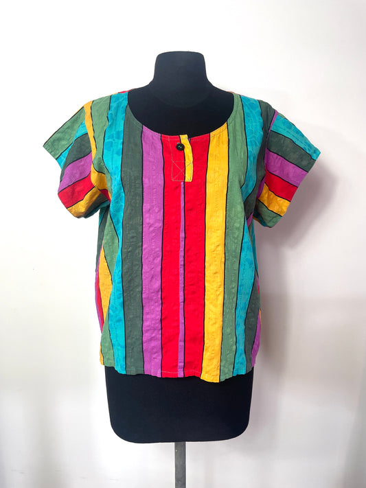 Blouse 90s rayée