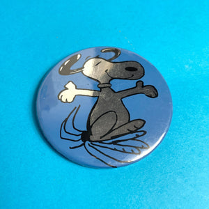 Badge vintage Snoopy bleu