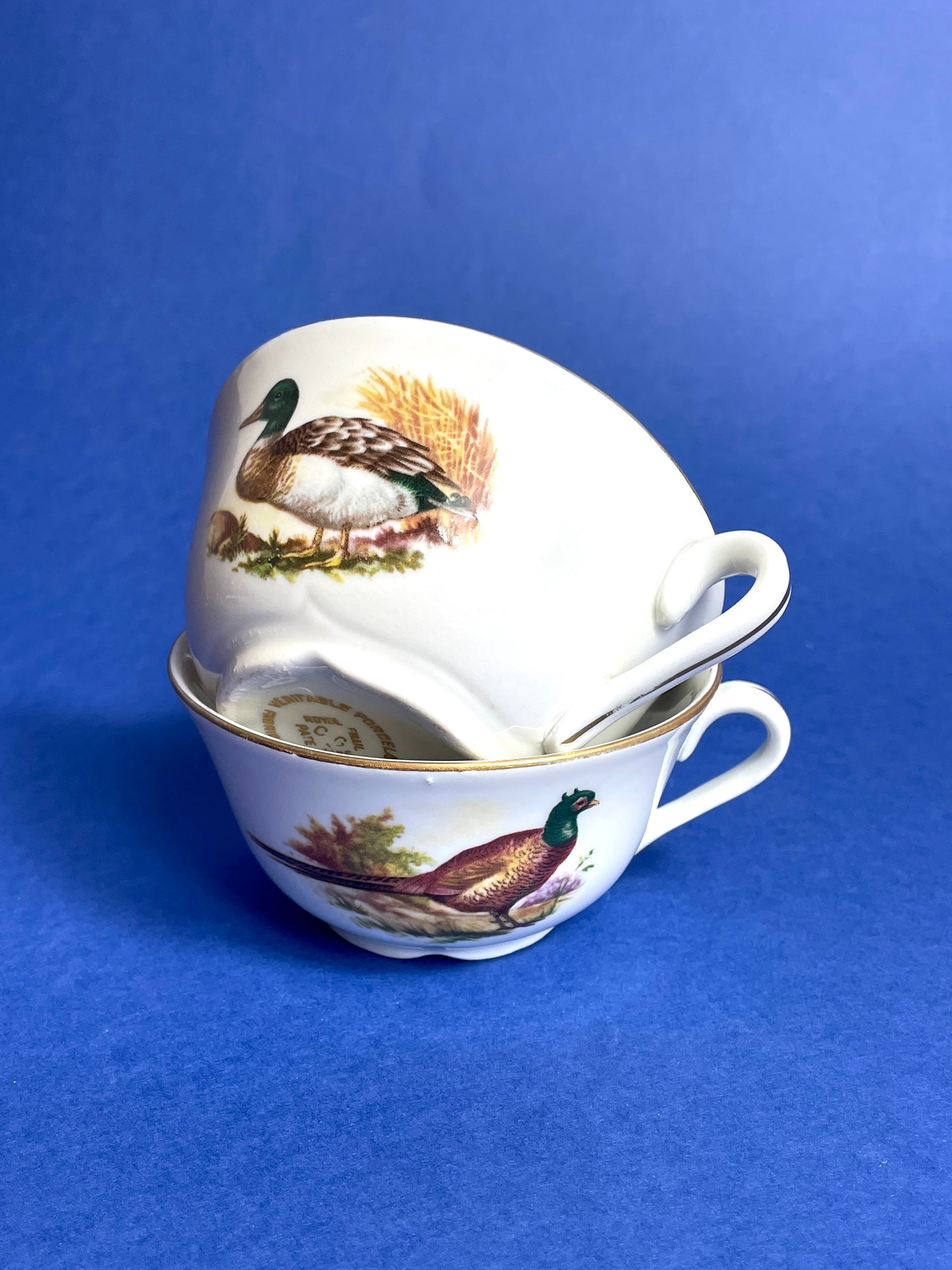 Tasses canard en porcelaine