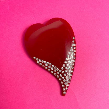 Broche coeur à strass