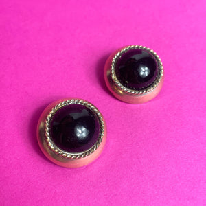 Clips cabochons noirs