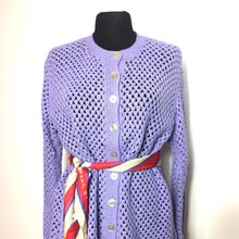 Charger l&#39;image dans la galerie, Cardigan vintage en crochet M/L
