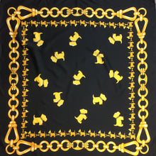 Charger l&#39;image dans la galerie, Foulard 90&#39;s imprimé chiens
