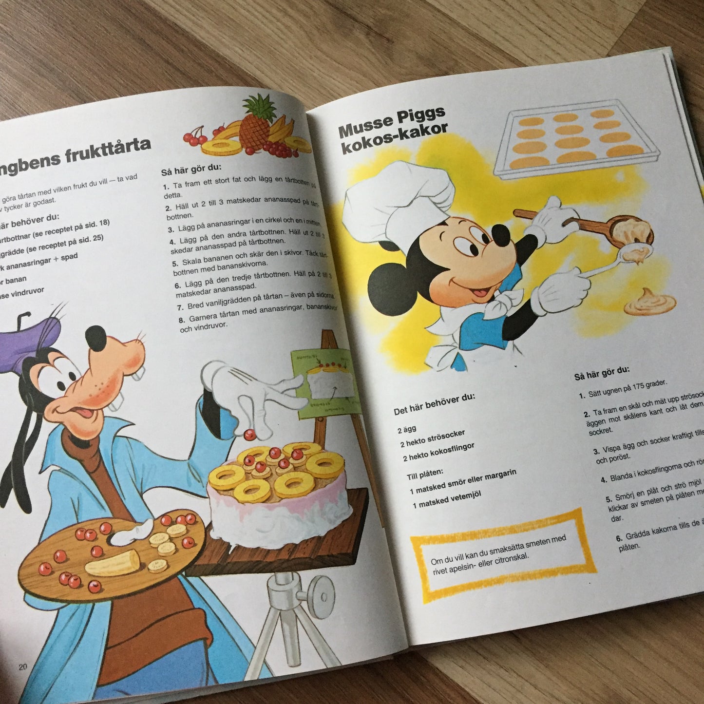 Livre de cuisine Disney (suédois) 1987