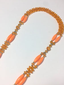 Sautoir perles orange